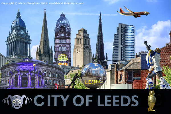 City Of Leeds Composite  Picture Board by Alison Chambers