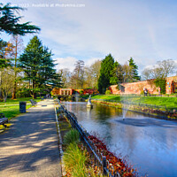 Buy canvas prints of Canal Gardens Leeds by Alison Chambers