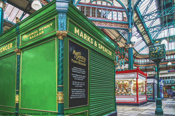 Leeds Kirkgate Market Picture Board by Alison Chambers