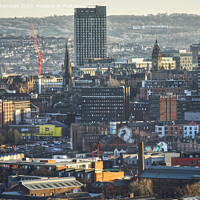 Buy canvas prints of A Steel Citys Majestic Skyline by Alison Chambers