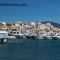 Buy canvas prints of Puerto Banus Panorama  by Alison Chambers