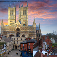 Buy canvas prints of Lincoln Cathedral Sunset  by Alison Chambers