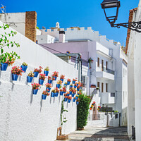 Buy canvas prints of Marbella Old Town Street by Alison Chambers