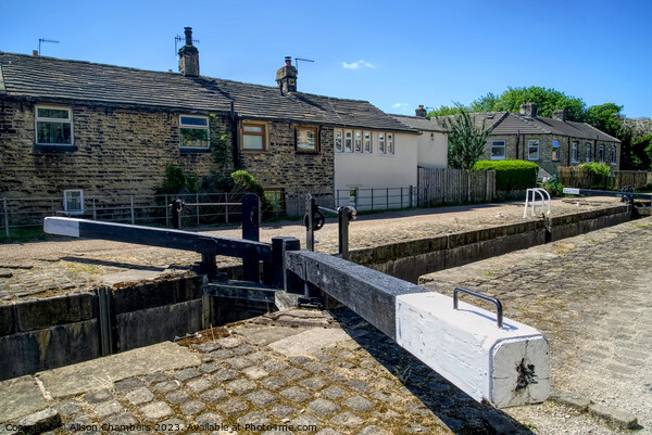 Slaithwaite Canal Lock Picture Board by Alison Chambers