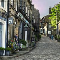 Buy canvas prints of Shutting Up Shop In Haworth by Alison Chambers