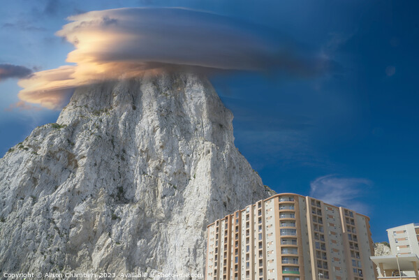 Gibraltar Cloud Picture Board by Alison Chambers