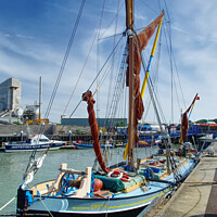 Buy canvas prints of Whitstable Greta Sailing Barge  by Alison Chambers