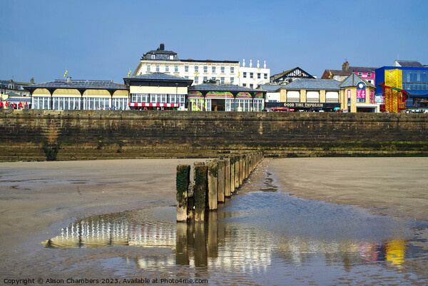 Bridlington Beach and Seafront Picture Board by Alison Chambers