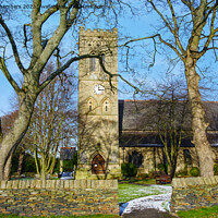 Buy canvas prints of St Johns Church Lepton by Alison Chambers