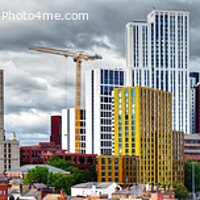 Buy canvas prints of Leeds Arena Quarter Skyline  by Alison Chambers