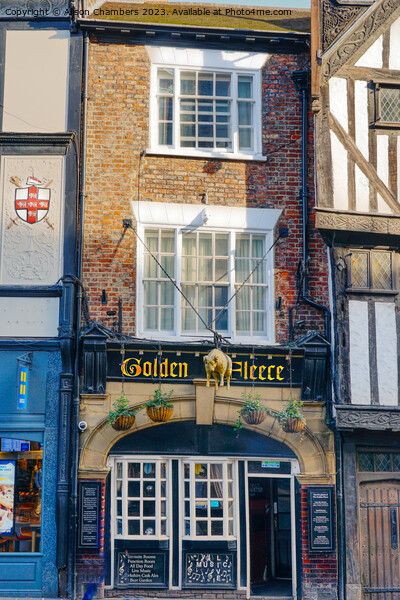 The Golden Fleece York Picture Board by Alison Chambers