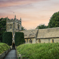 Buy canvas prints of Saint Peters Church Upper Slaughter by Alison Chambers