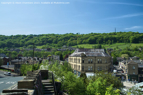 The Town Of Hebden Bridge  Picture Board by Alison Chambers