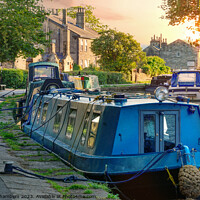 Buy canvas prints of Skipton Canal Sunset by Alison Chambers