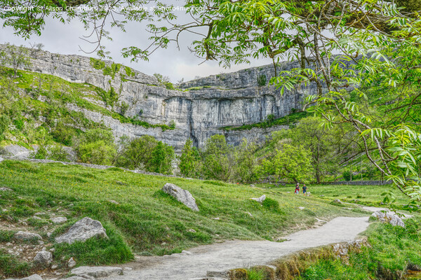 Malham Cove Yorkshire Dales Picture Board by Alison Chambers