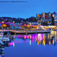 Buy canvas prints of Torquay Harbour At Night by Alison Chambers