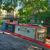 Buy canvas prints of Saltaire Canal by Alison Chambers