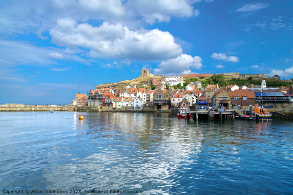 Whitby East Cliff Picture Board by Alison Chambers