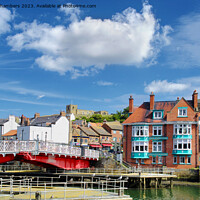 Buy canvas prints of Whitby Swing Bridge Landscape  by Alison Chambers