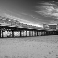 Buy canvas prints of Weston Super Mare Grand Pier BW by Alison Chambers