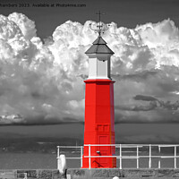 Buy canvas prints of Watchet Harbour Lighthouse by Alison Chambers
