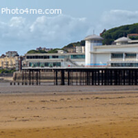 Buy canvas prints of Weston super Mare Two Piers Panorama  by Alison Chambers