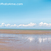 Buy canvas prints of Minehead Beach Panorama  by Alison Chambers