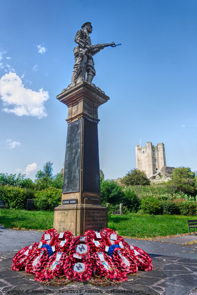 Conisbrough Castle & War Memorial  Picture Board by Alison Chambers