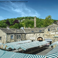 Buy canvas prints of Hebden Bridge Market Place by Alison Chambers