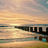 Buy canvas prints of Bridlington Beach at Sunrise by Alison Chambers