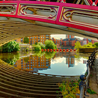Buy canvas prints of Leeds Crown Point Bridge Reflection by Alison Chambers