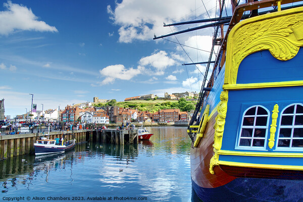 Whitby Harbour  Picture Board by Alison Chambers