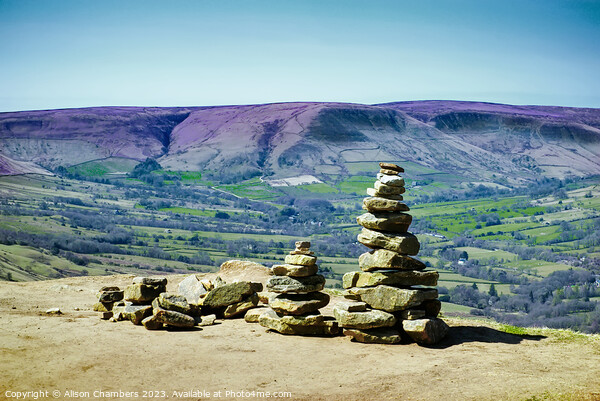View From Mam Tor Picture Board by Alison Chambers