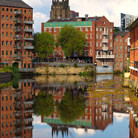 Buy canvas prints of Leeds Calls Landing Reflection by Alison Chambers