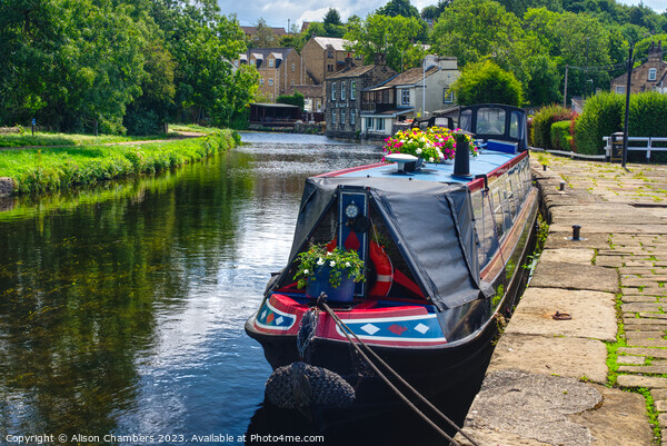 Rodley Barge Canal Leeds Picture Board by Alison Chambers