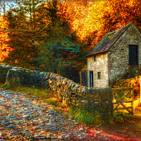 Buy canvas prints of Milldale Peak District in Autumn  by Alison Chambers