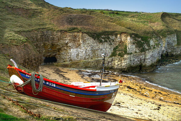 Flamborough North Landing Picture Board by Alison Chambers