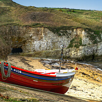 Buy canvas prints of Flamborough North Landing by Alison Chambers