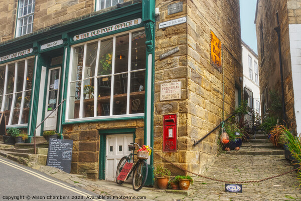 The Old Post Office Robin Hoods Bay Picture Board by Alison Chambers