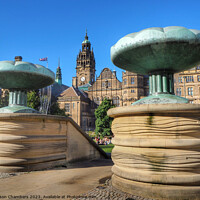 Buy canvas prints of Sheffield City Hall and Peace Gardens by Alison Chambers