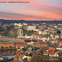 Buy canvas prints of Scarborough At Dawn Panorama  by Alison Chambers
