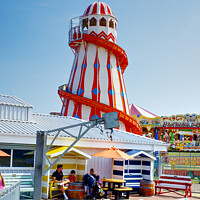 Buy canvas prints of Skegness Funfair Portrait by Alison Chambers