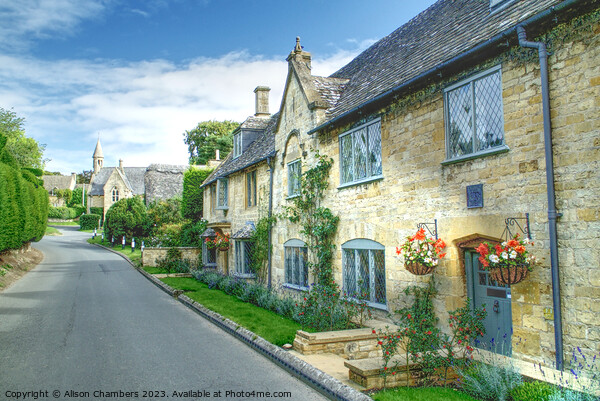 Broad Campden Cotswolds Picture Board by Alison Chambers