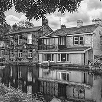 Buy canvas prints of Rodley Barge by Alison Chambers