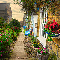 Buy canvas prints of Robin Hoods Bay Holiday Cottages by Alison Chambers