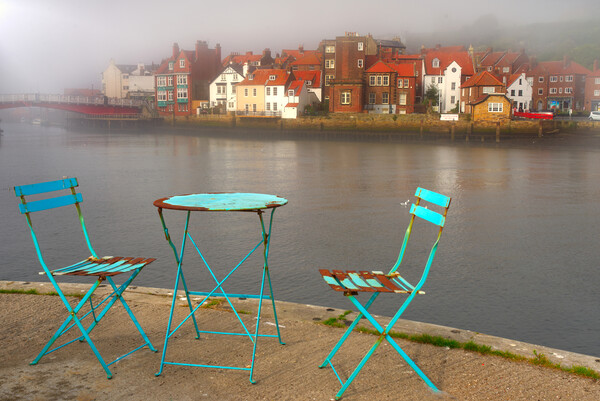 Whitby Where The Fishermen Sit Picture Board by Alison Chambers
