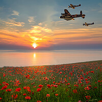 Buy canvas prints of Battle Of Britain Memorial Flight Lancaster Bomber by Alison Chambers