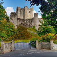 Buy canvas prints of Conisbrough Castle in Autumn by Alison Chambers