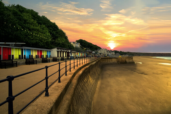 Filey Sunrise Picture Board by Alison Chambers