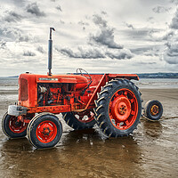 Buy canvas prints of Filey Red Tractor by Alison Chambers